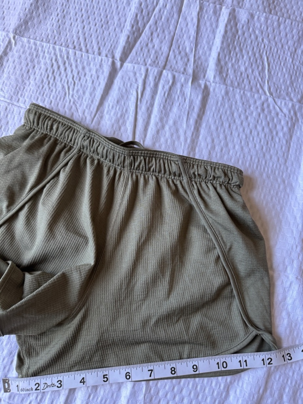 lululemon Olive Green Athletic Shorts with Elastic Waistband - Picture 11 of 13